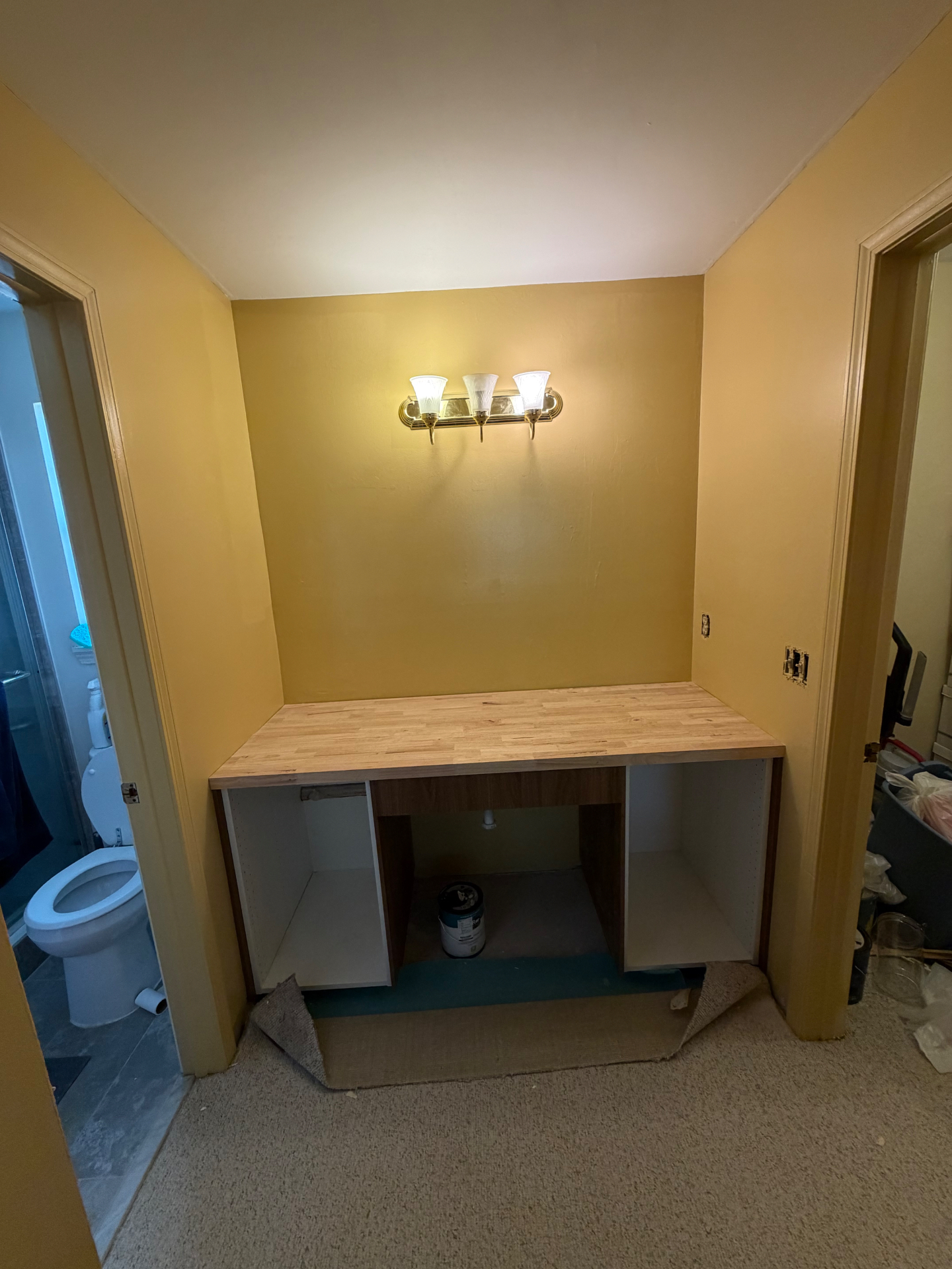 Jimmy's Bathroom — Patched Walls to Warm, Even Finish after