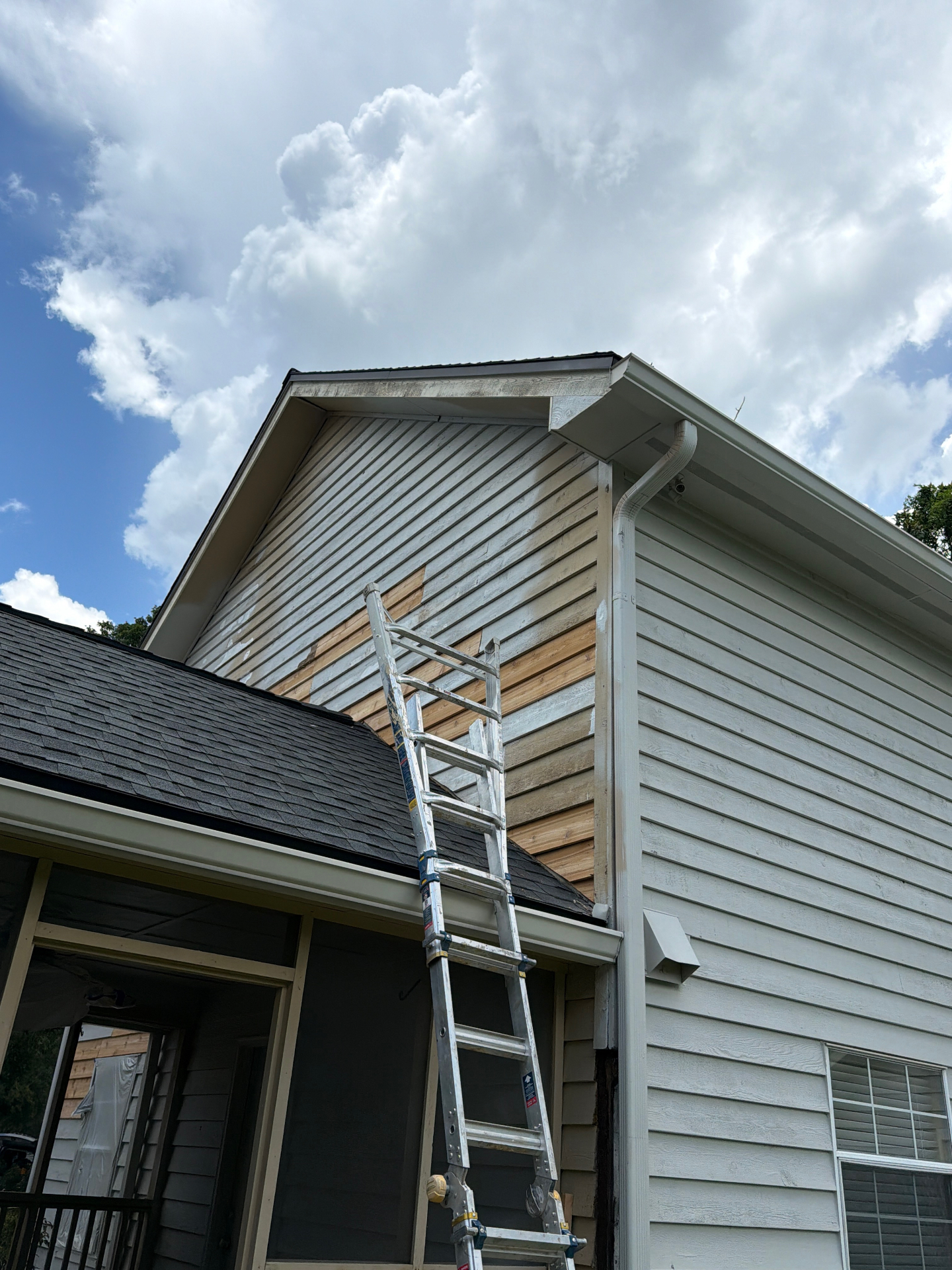 Gable Siding Replacement & Repaint before